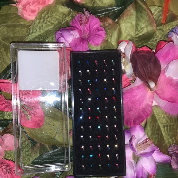 316 L surgical, steel nose, stud set of 60, new in case assorted colors - Picture 6 of 13